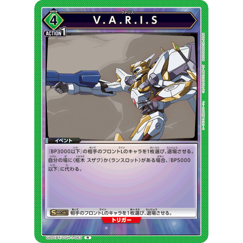 UA01BT/CGH-1-063 R V.A.R.I.S